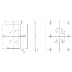 Płytka aluminiowa szczotkowana anodowana (do terminali głośnikowych) 140 x 100 mm